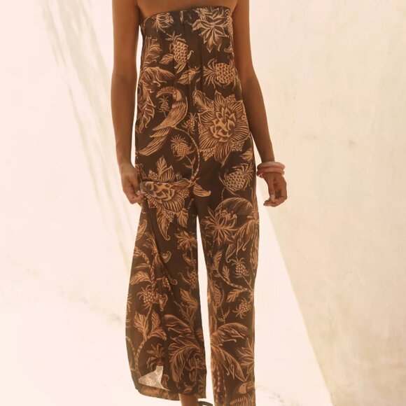 Farm Rio x Anthropologie Strapless Waistless Jumpsuit NWT - Picture 1 of 3